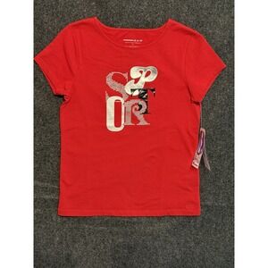 Bianca Nygard Red Top With Sport Mixed Media  Size S NWT